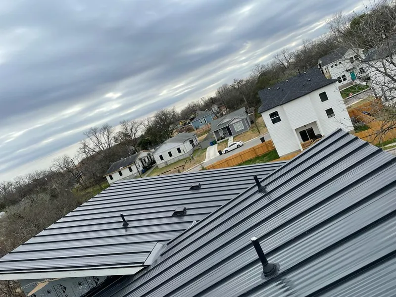 Standing seam metal roof panels with vents for Skylight Repair in Fair Oaks Ranch